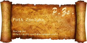 Pott Zselyke névjegykártya